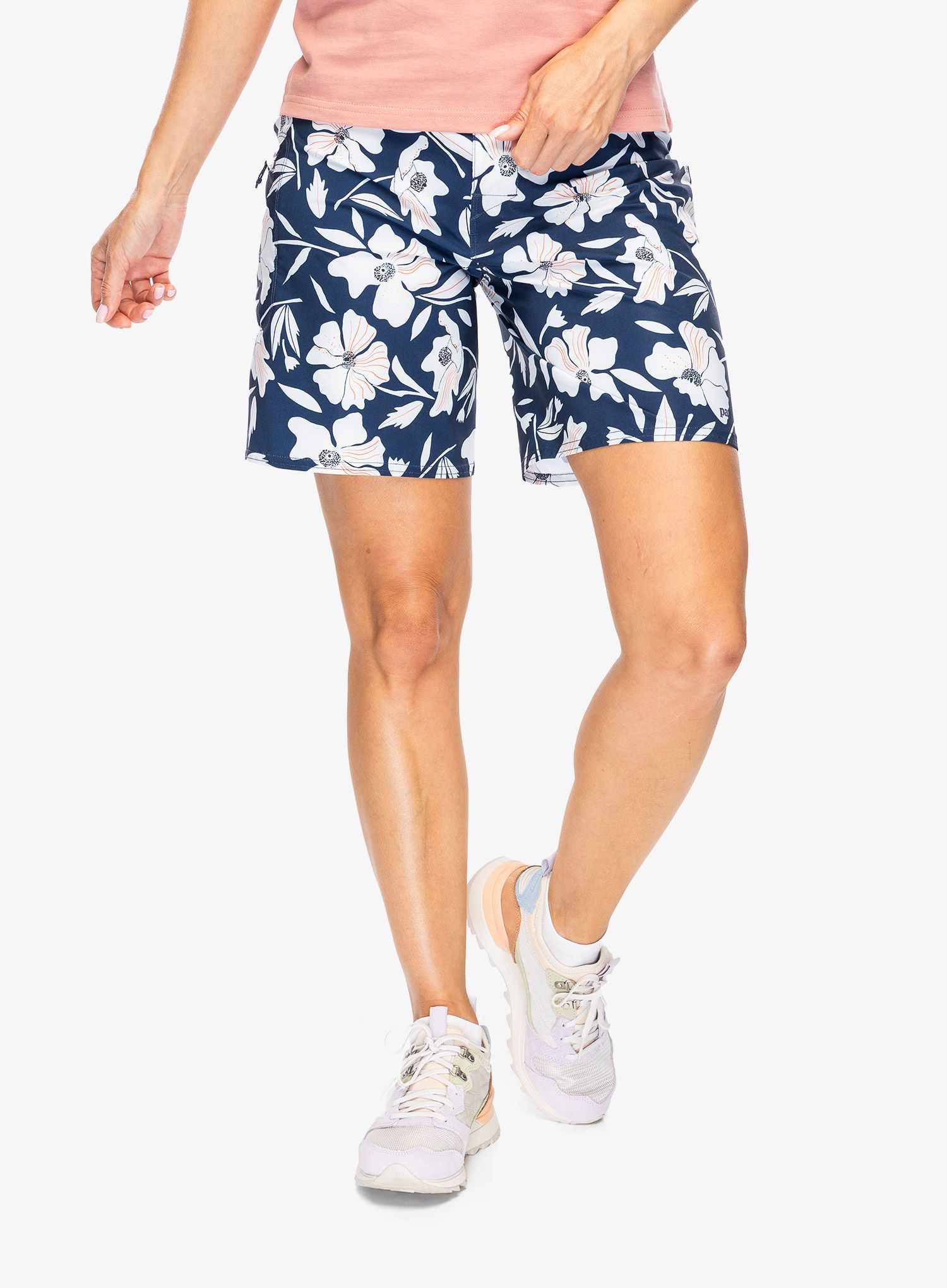 Kraťasy dámske Patagonia Stretch Hydropeak Boardshorts 8'' - oak st tidepool blue