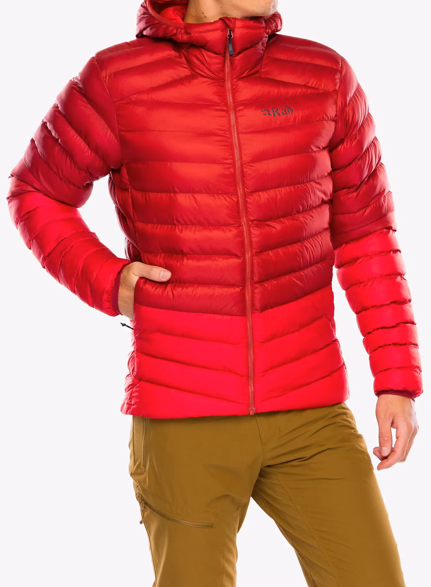 Zateplená bunda Rab Cirrus Alpine - tuscan red/dark horizon