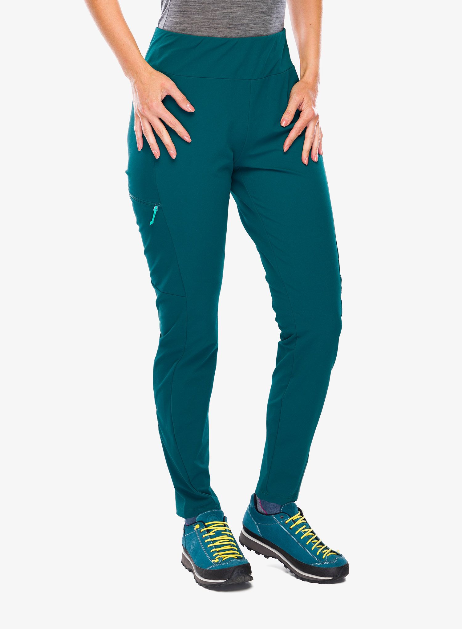 Dámske softshellové nohavice Rab Elevation Pants - sagano green
