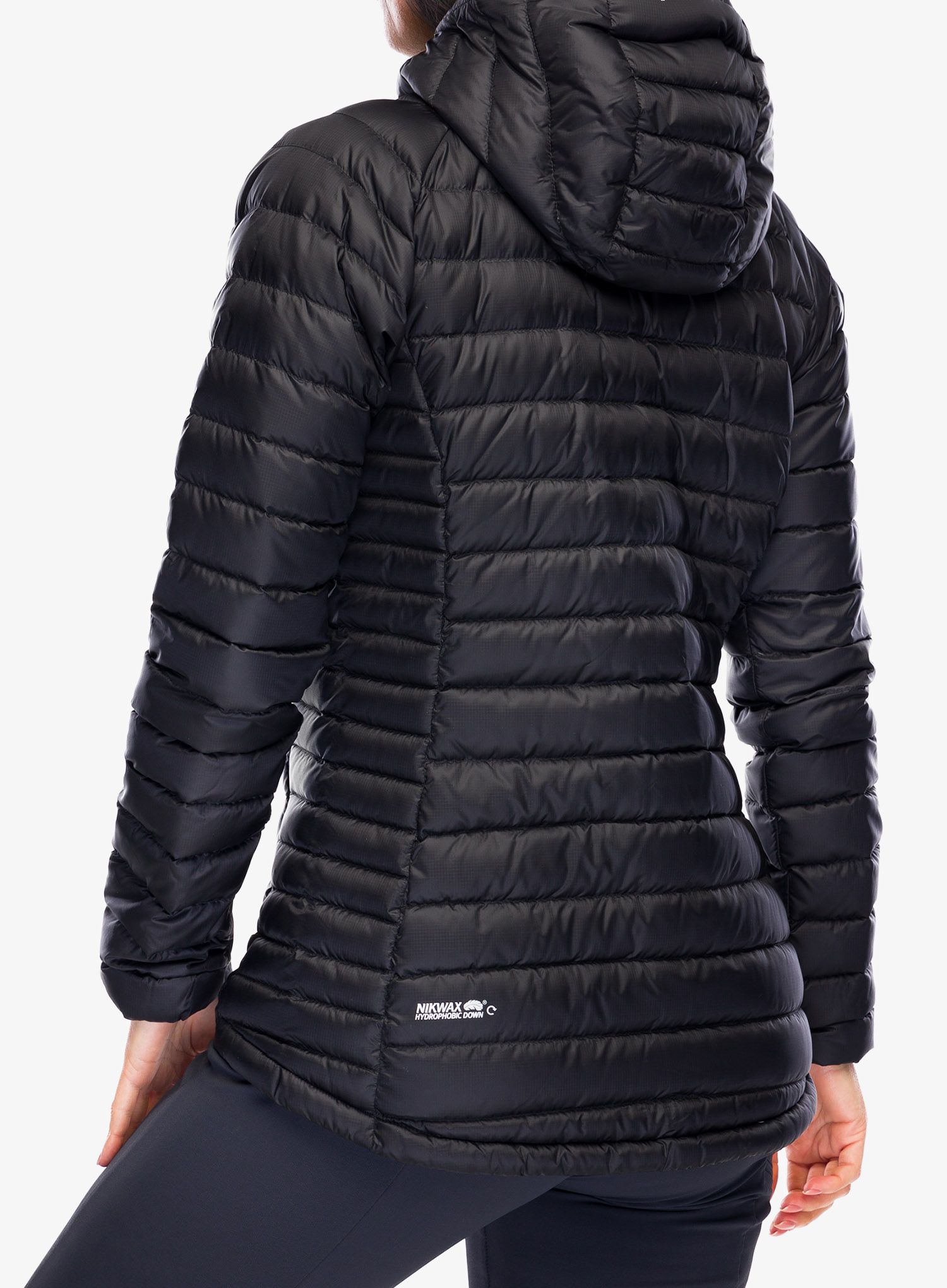 Bunda páperová dámska Rab Microlight Alpine Long Jacket - black