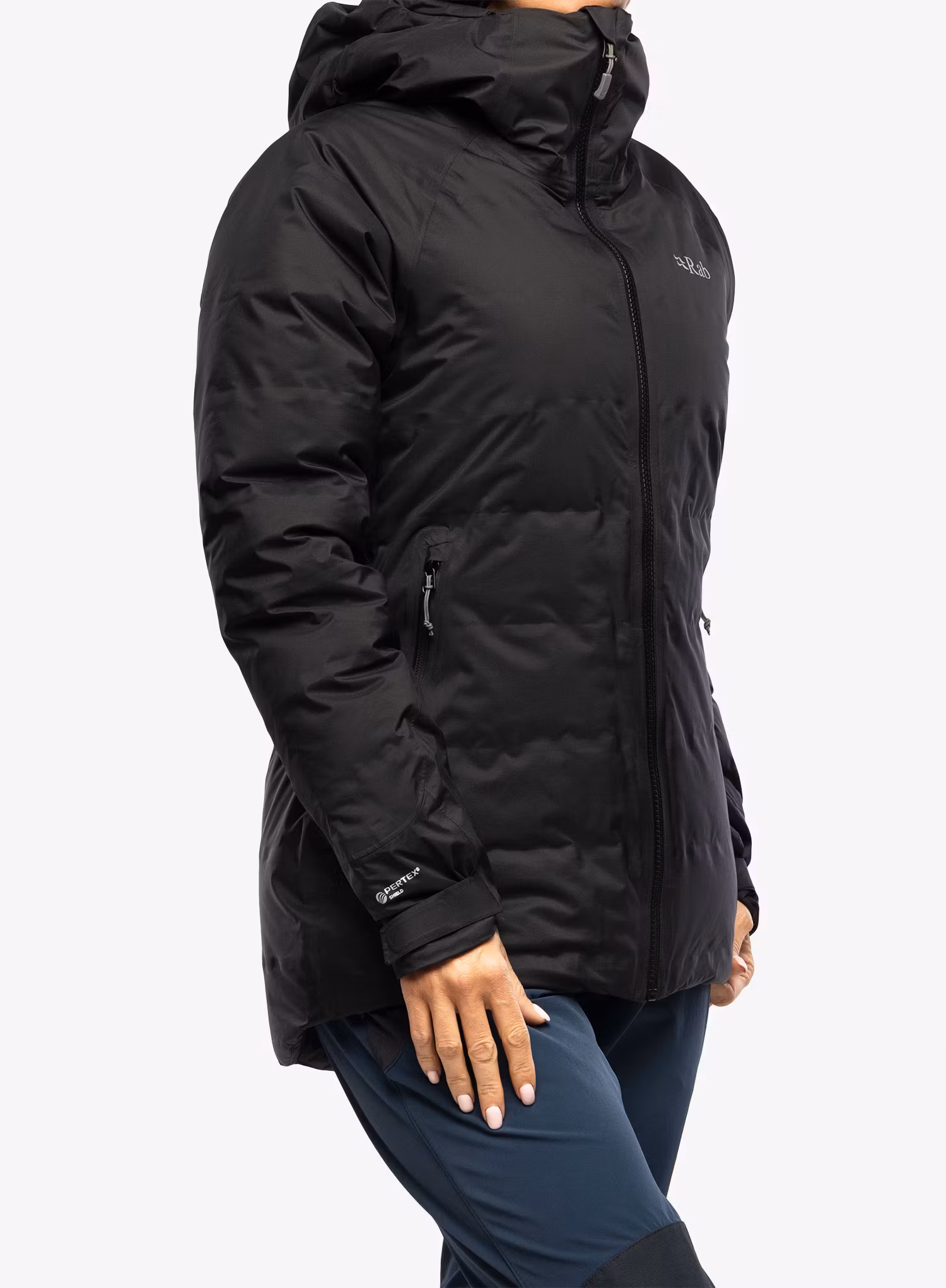 Bunda páperová dámska Rab Valiance Jacket - black