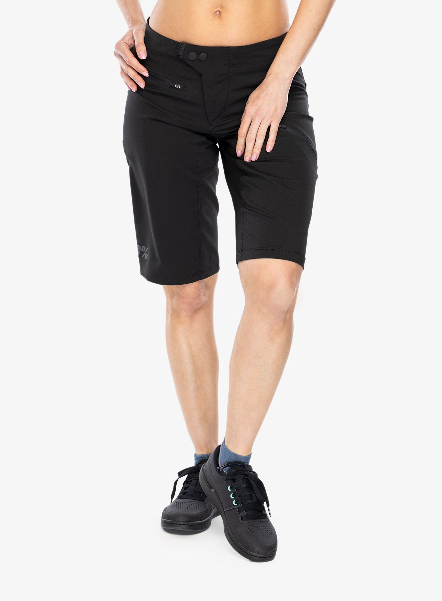 Dámske cyklistické šortky 100% Ridecamp Short - black