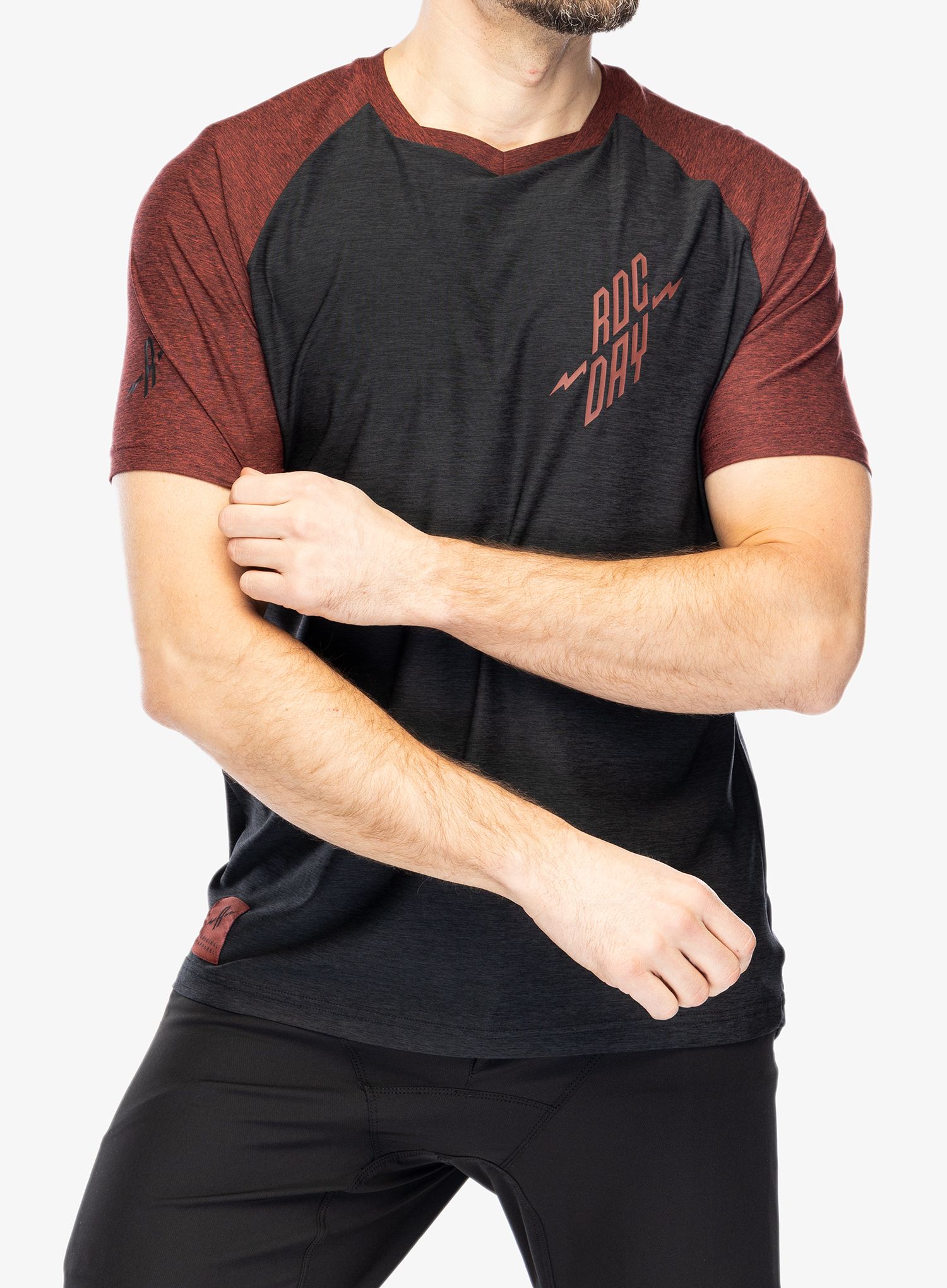 Cyklistické tričko Rocday Stage Short - black/red