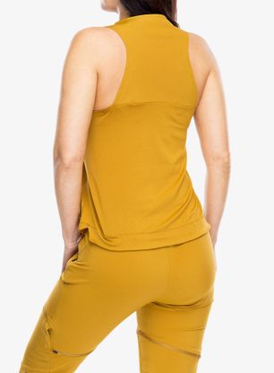 Dámsky top Salewa Pedroc Dry Hyb Tankt - golden brown