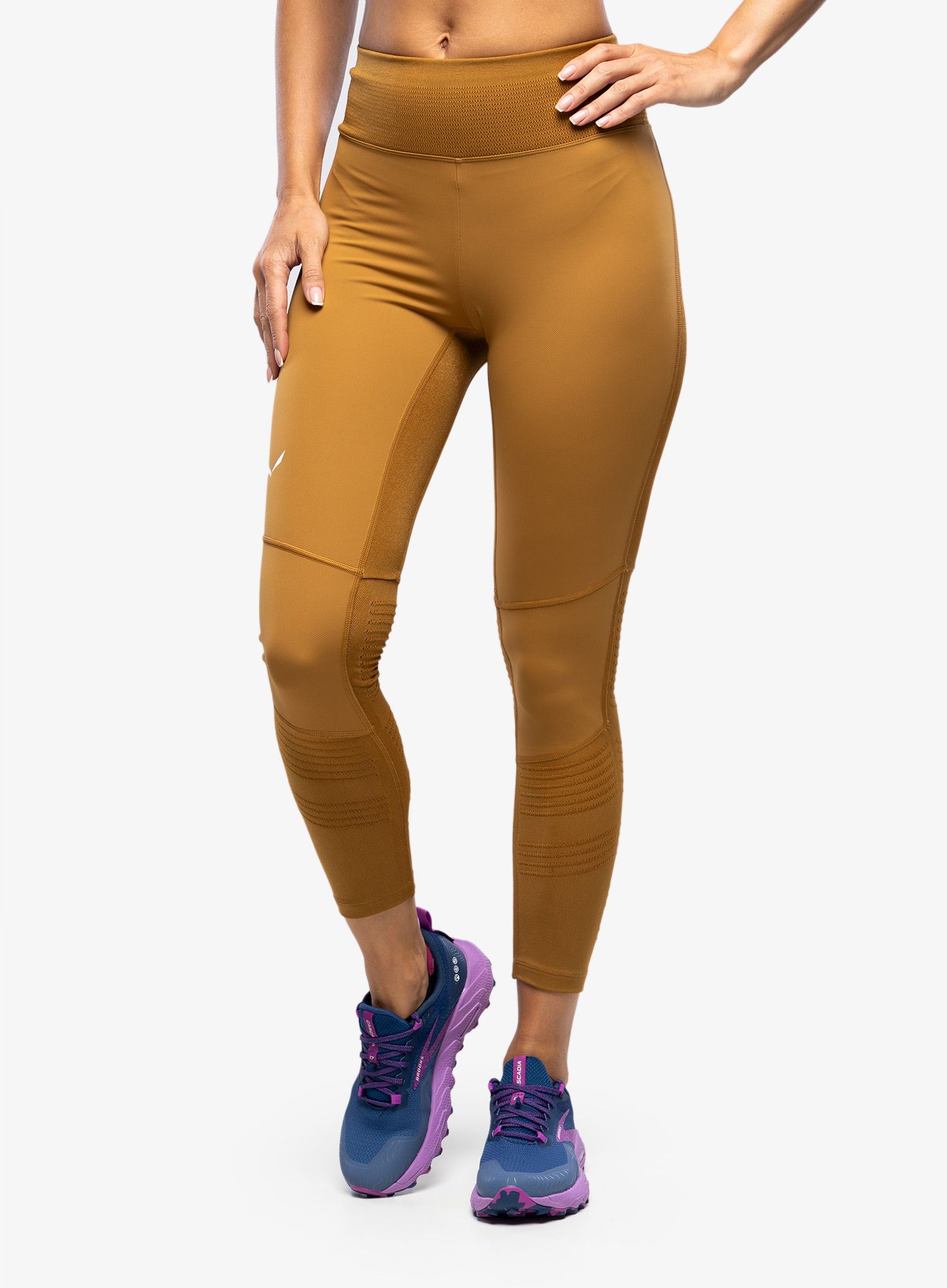 Dámske legíny Salewa Pedroc Dry Resp Hybrid Tights - golden brown