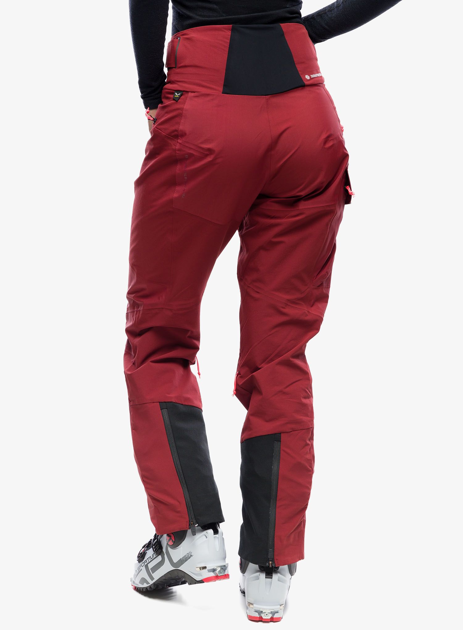 Dámske turistické nohavice Salewa Sella DST Hyb Pant - syrah