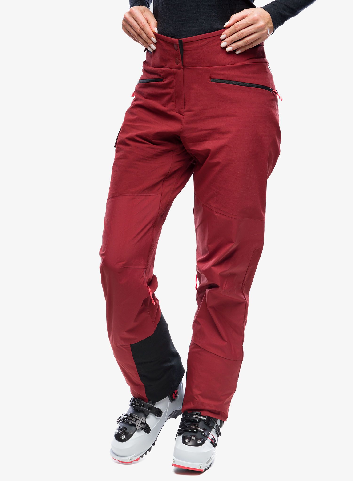 Dámske turistické nohavice Salewa Sella DST Hyb Pant - syrah