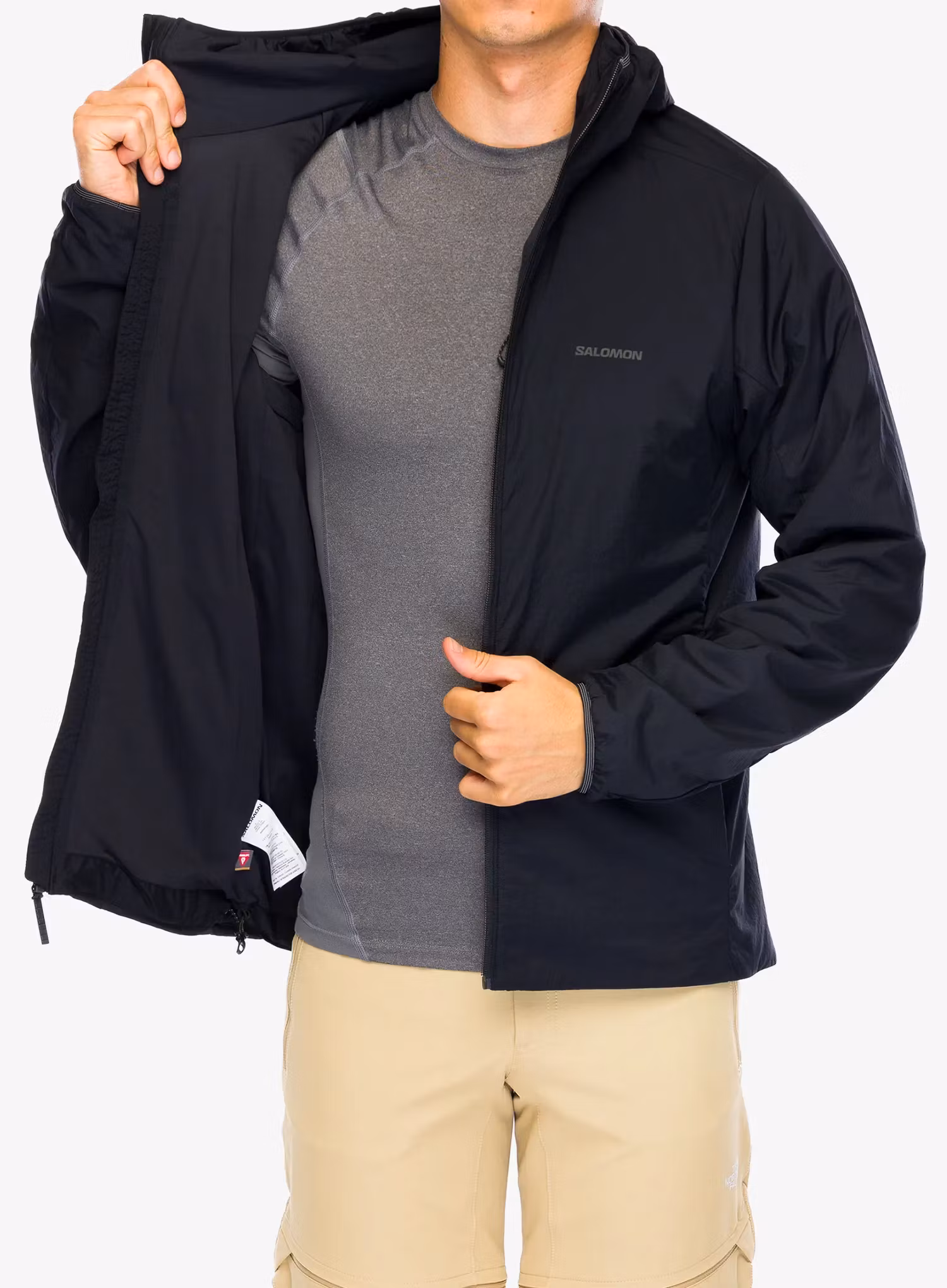 Zateplená bunda Salomon Mountain Flex Jacket HD - deep black