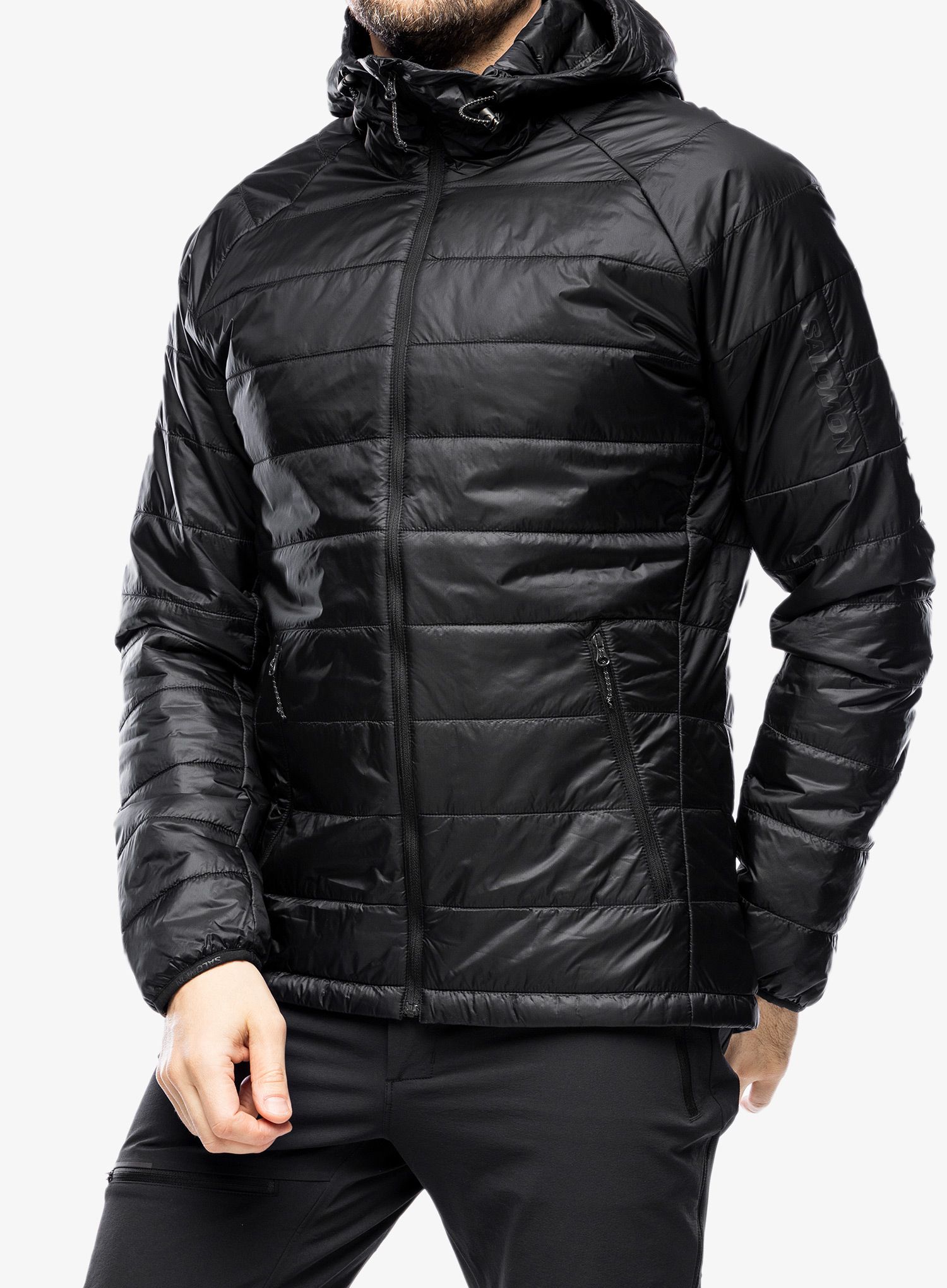 Zateplená bunda Salomon Outline HD Insul Jkt - deep black