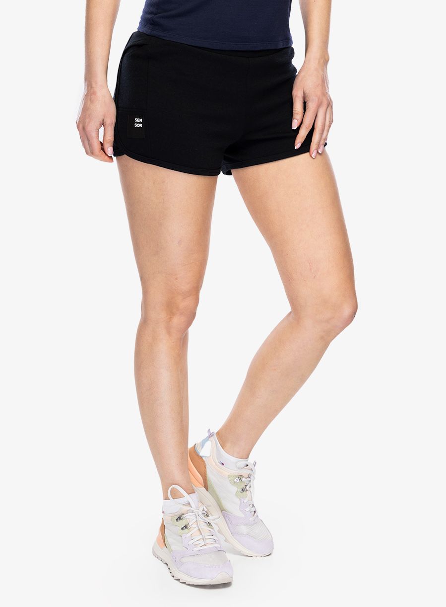 Kraťasy dámske Sensor Merino Upper Traveller Shorts - black