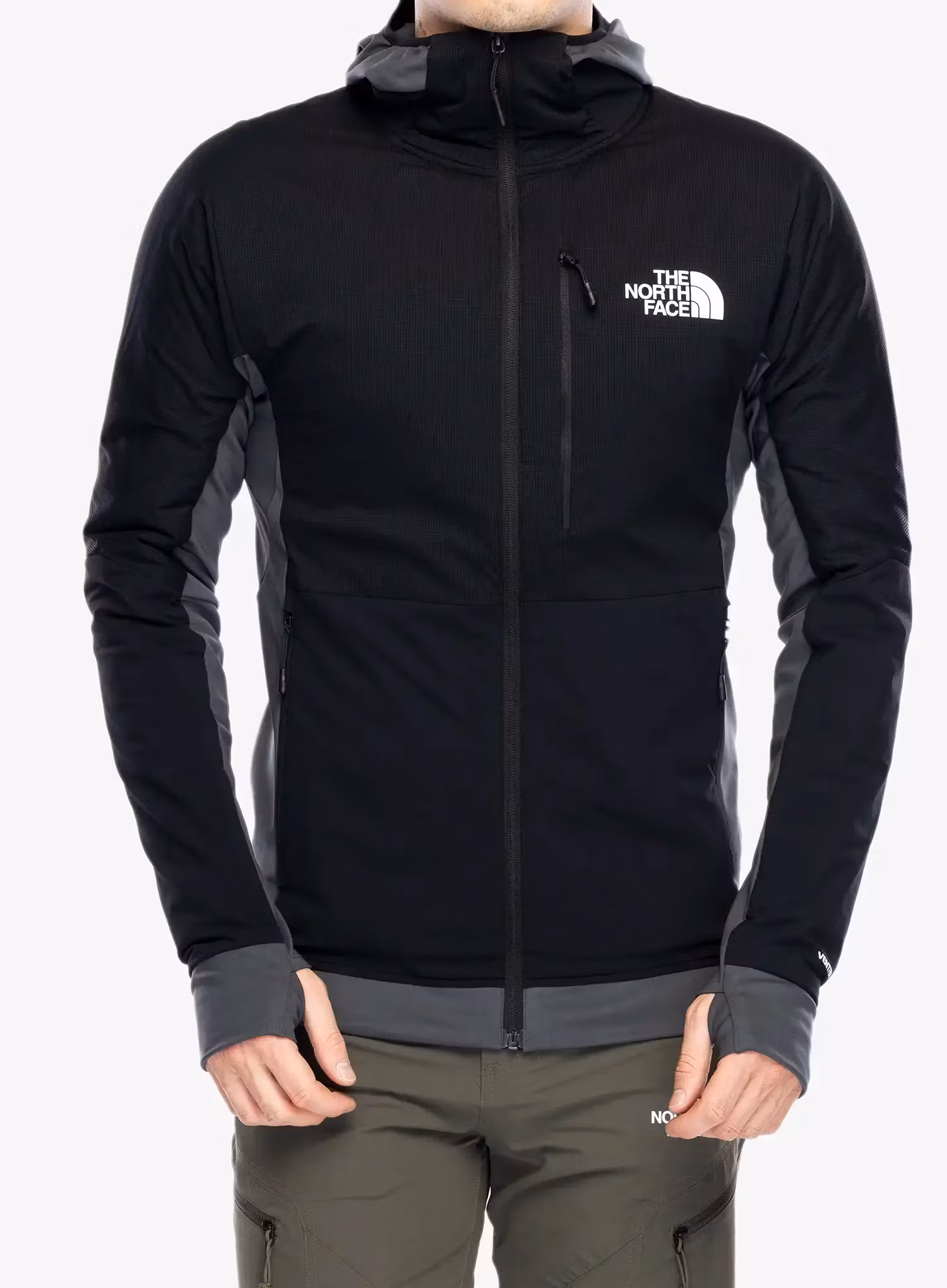 Hybridná bunda The North Face Binntal Hybrid Ventrix Hoodie - black/black/anthracite grey