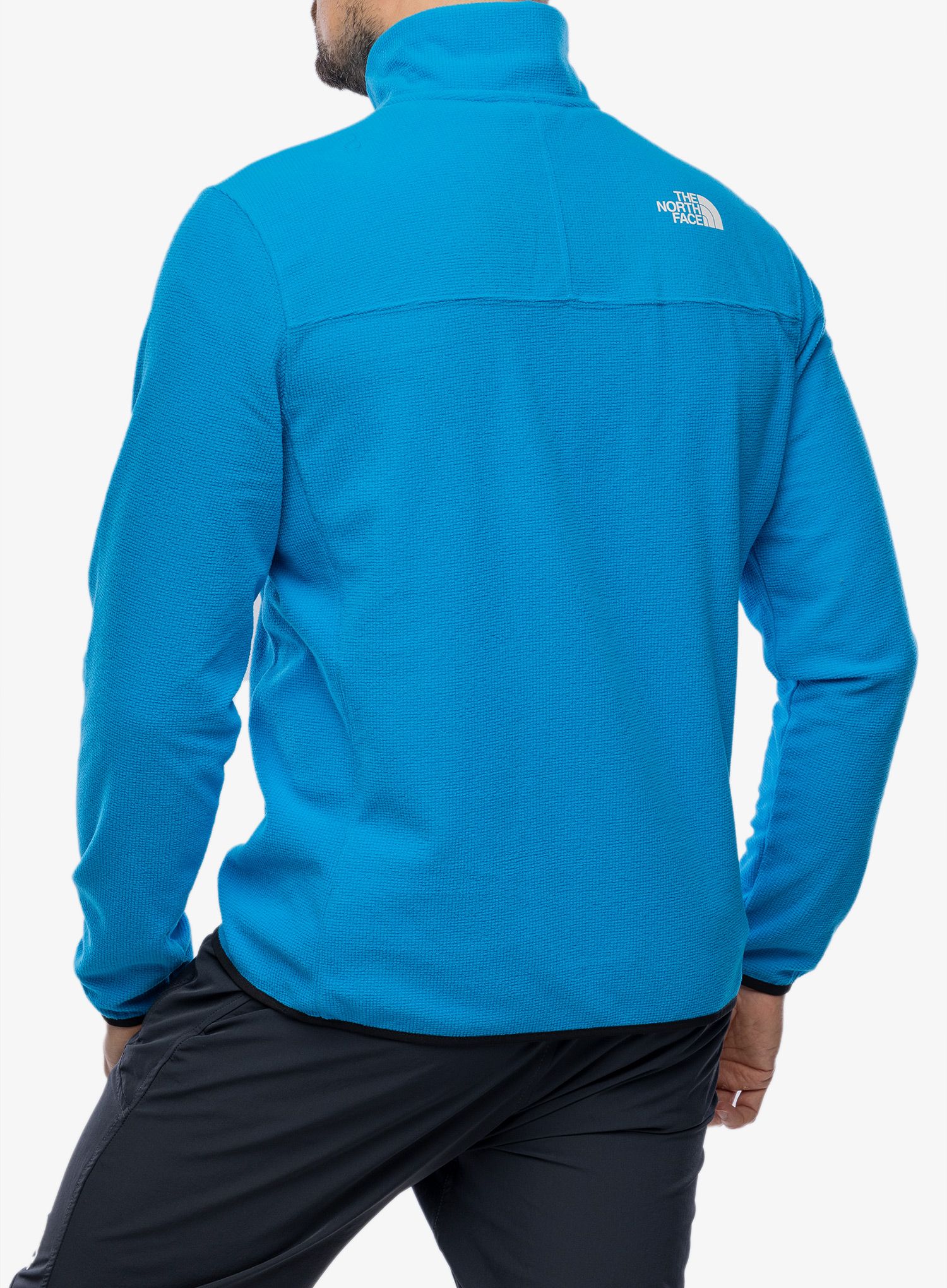 Flísová mikina The North Face Experit 1/4 Zip Grid Fleece - skyline blue/tnf black