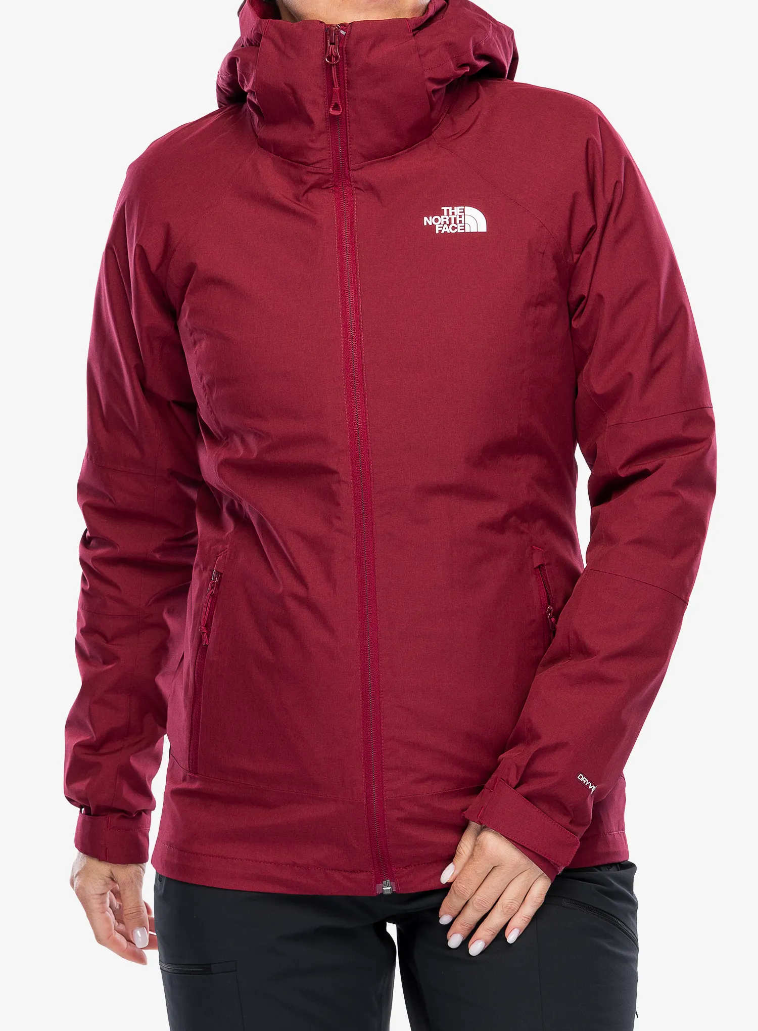 Dámska zimná bunda The North Face Inlux Triclimate - beetroot dark/white dune
