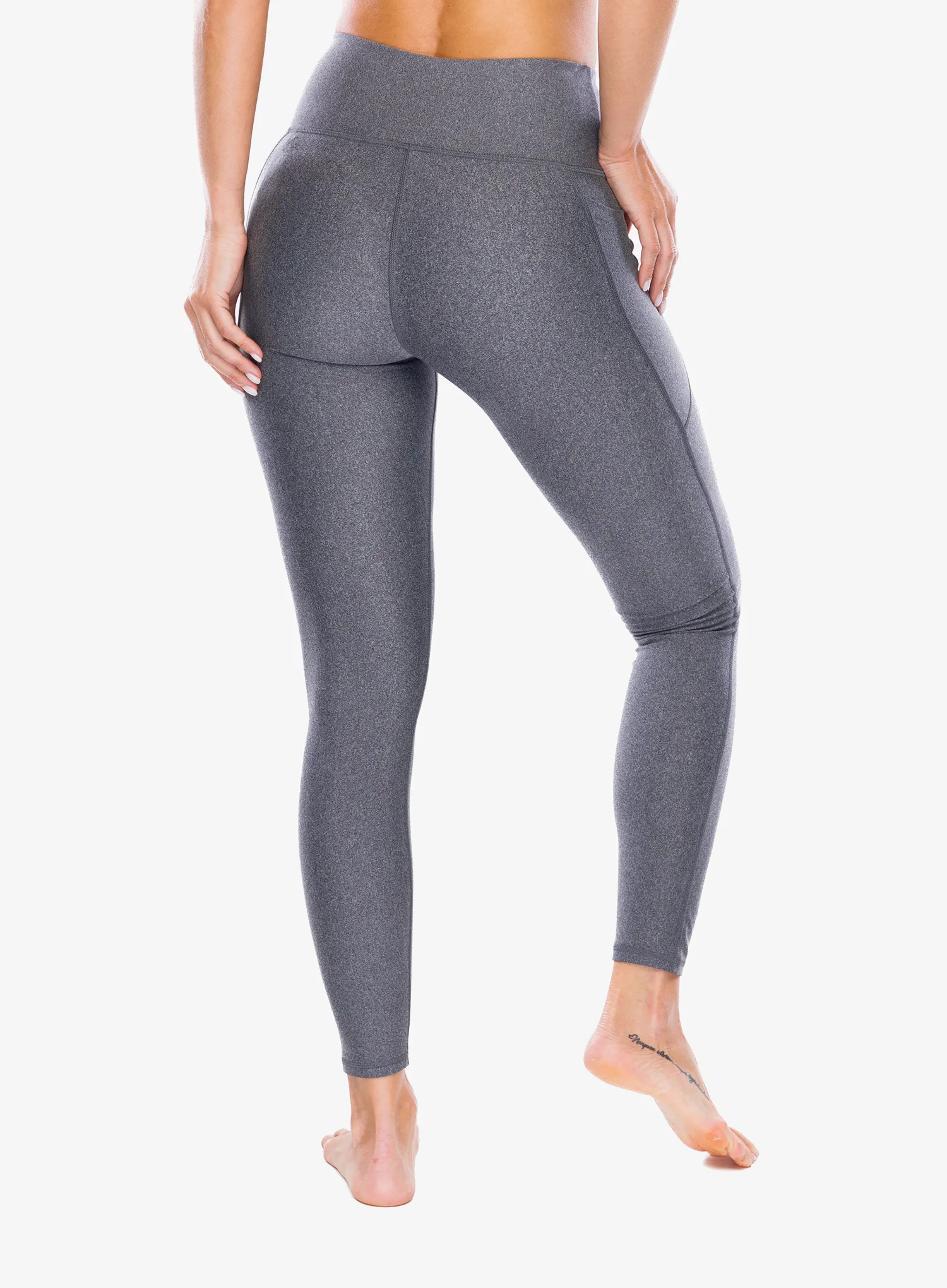 Dámske tréningové legíny Under Armour Armour HiRise Leg - charcoal light heather/black