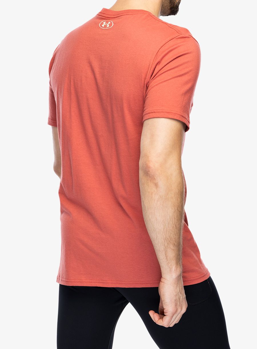 Tričko s potlačou Under Armour GL Foundation SS - sedona red/white