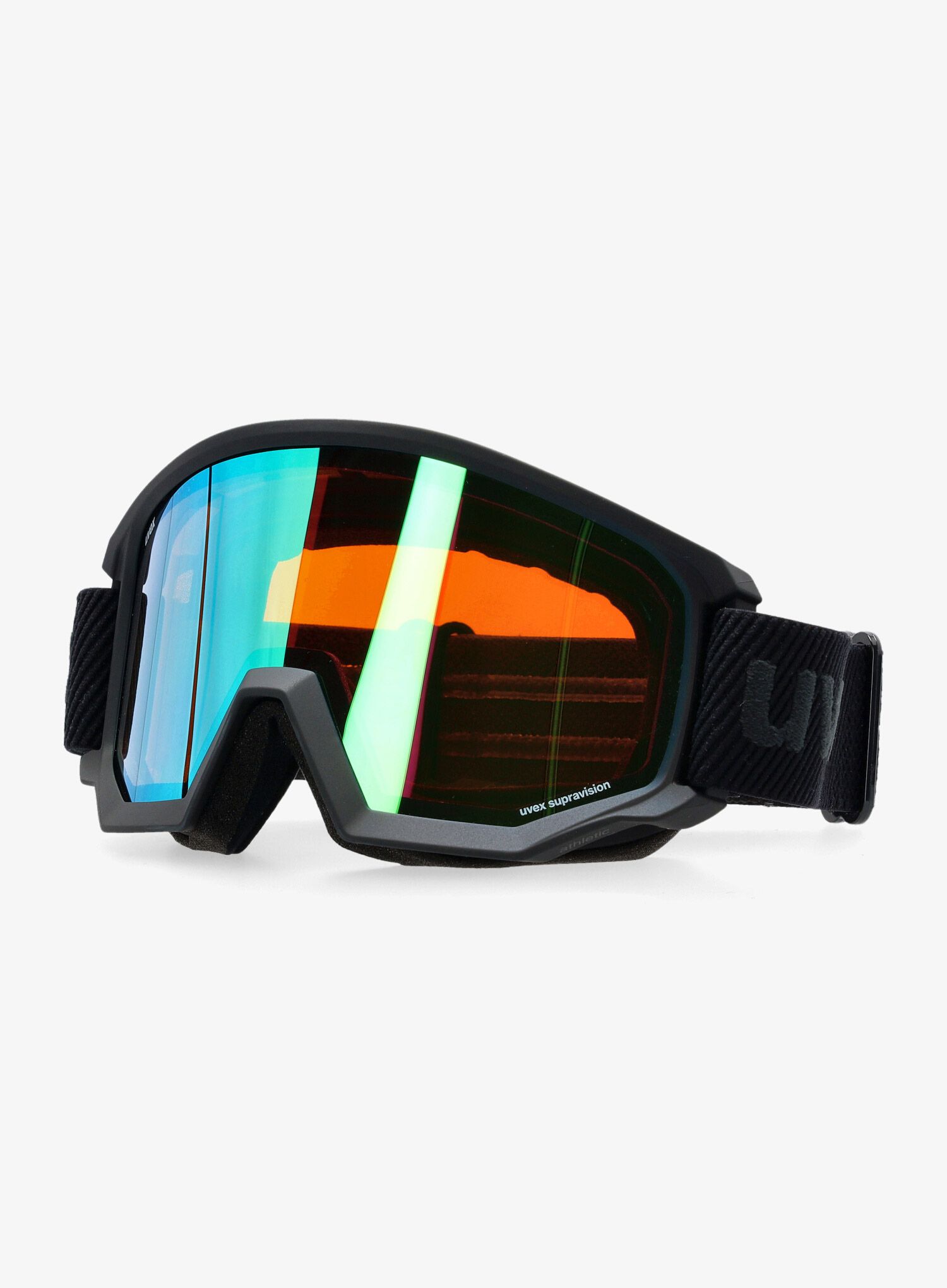 Lyžiarske okuliare Uvex Athletic FM - black matt dl/green lgl