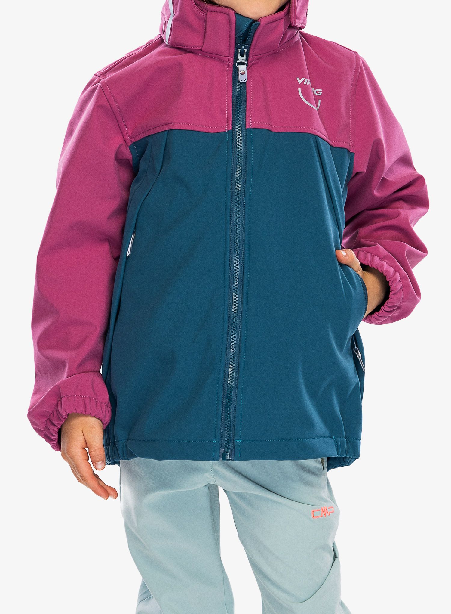 Detská bunda Viking Play Softshell Jacket - plum