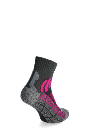 Trekové ponožky dámske X-Socks Trek Outdoor Low Cut - anthracite/fuchsia