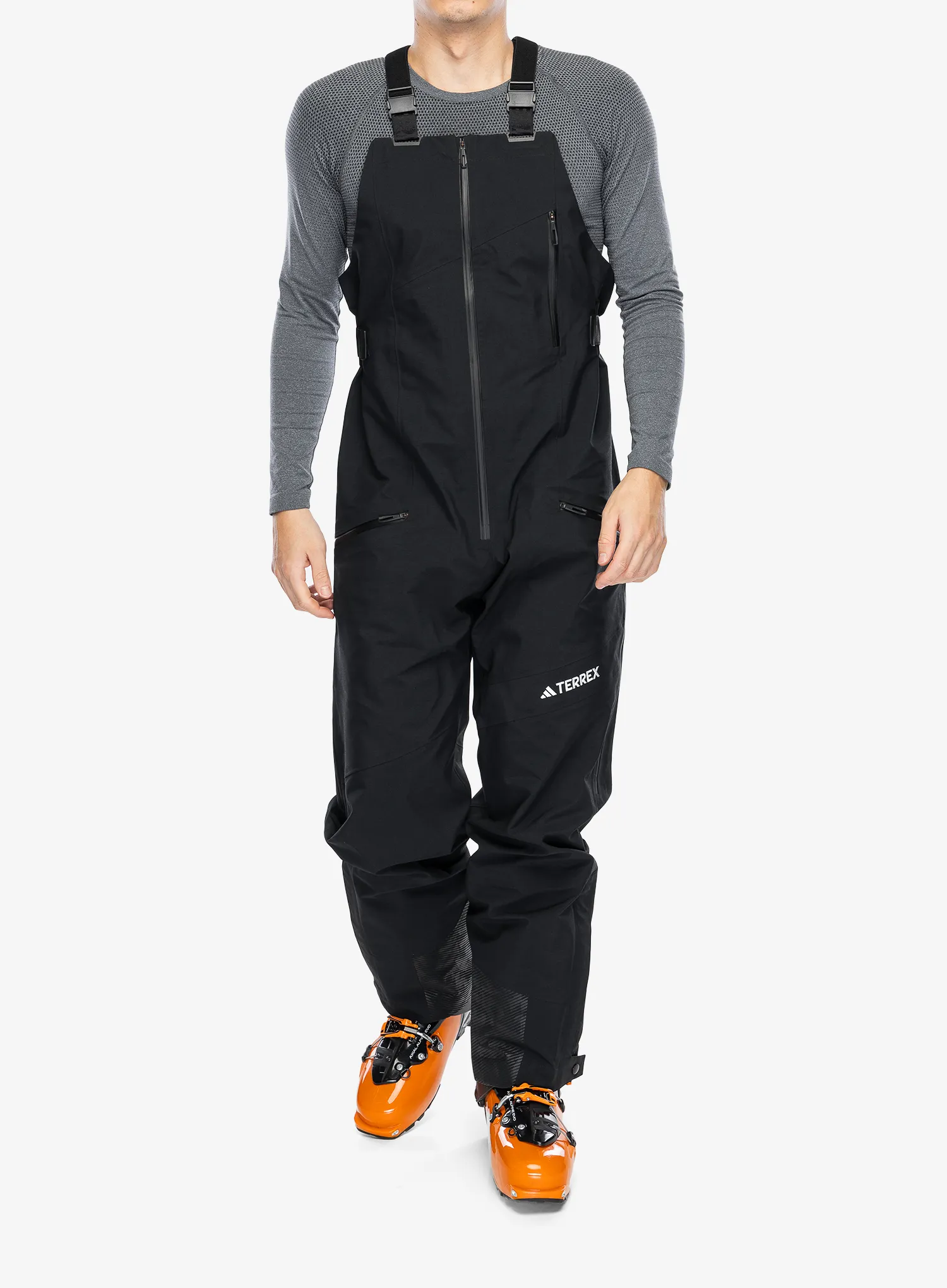 Nepremokavé nohavice adidas TERREX Techrock 3L GORE-TEX C-Knit Bib Pants - black