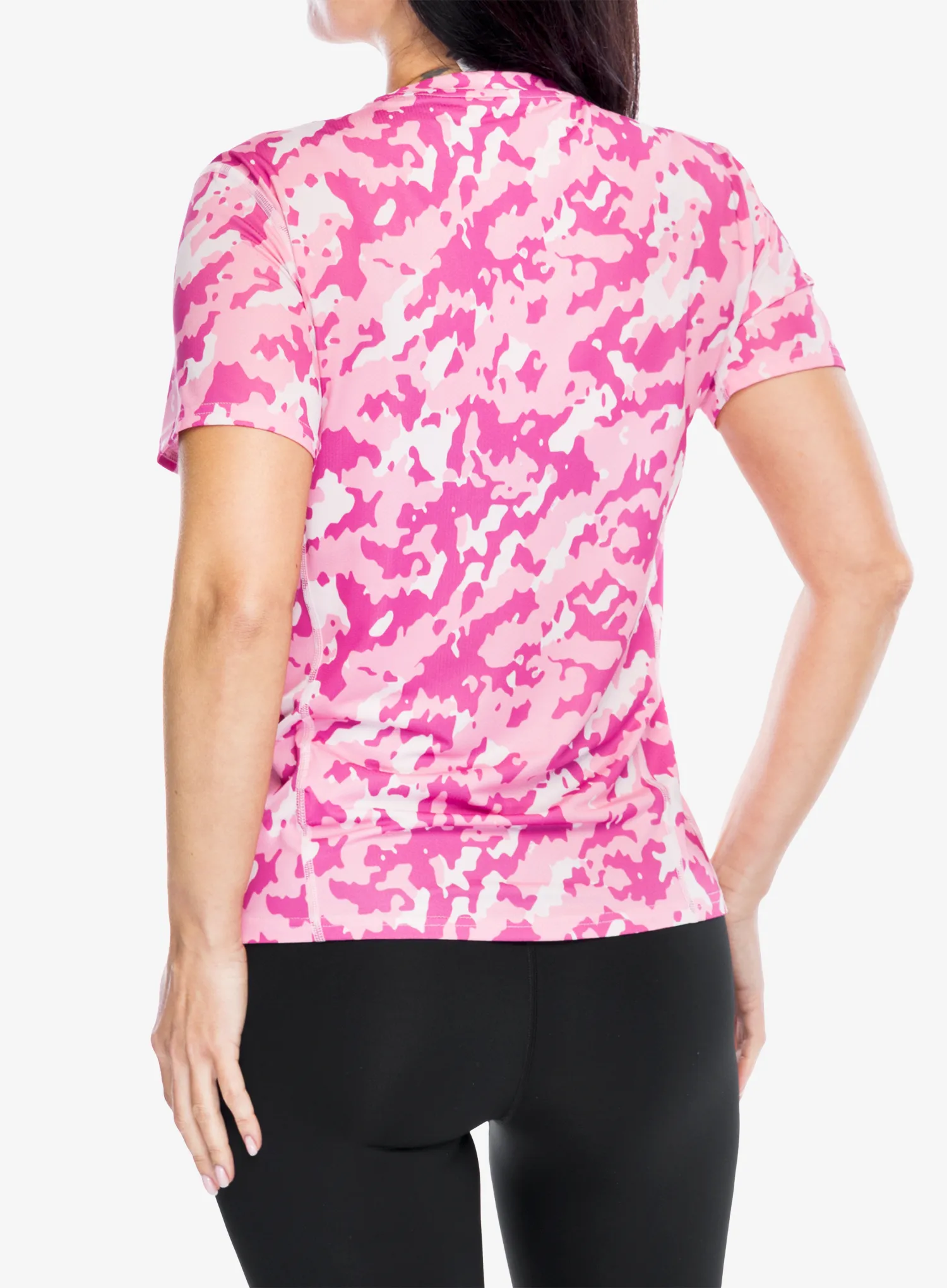 Bežecké tričko dámske adidas Own The Run Camo Running Tee - clear pink