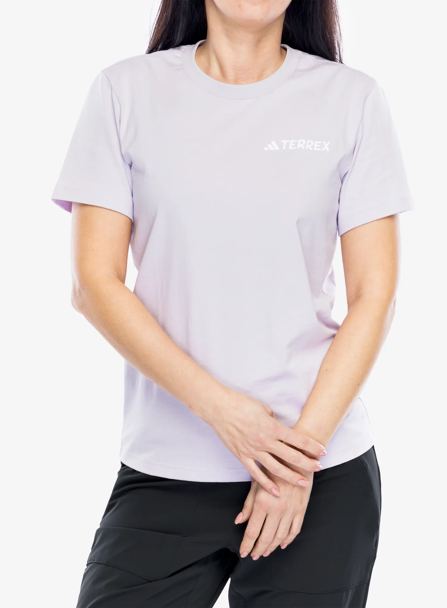 Bavlnené tričko dámske adidas TERREX Graphic T-Shirt - silver dawn