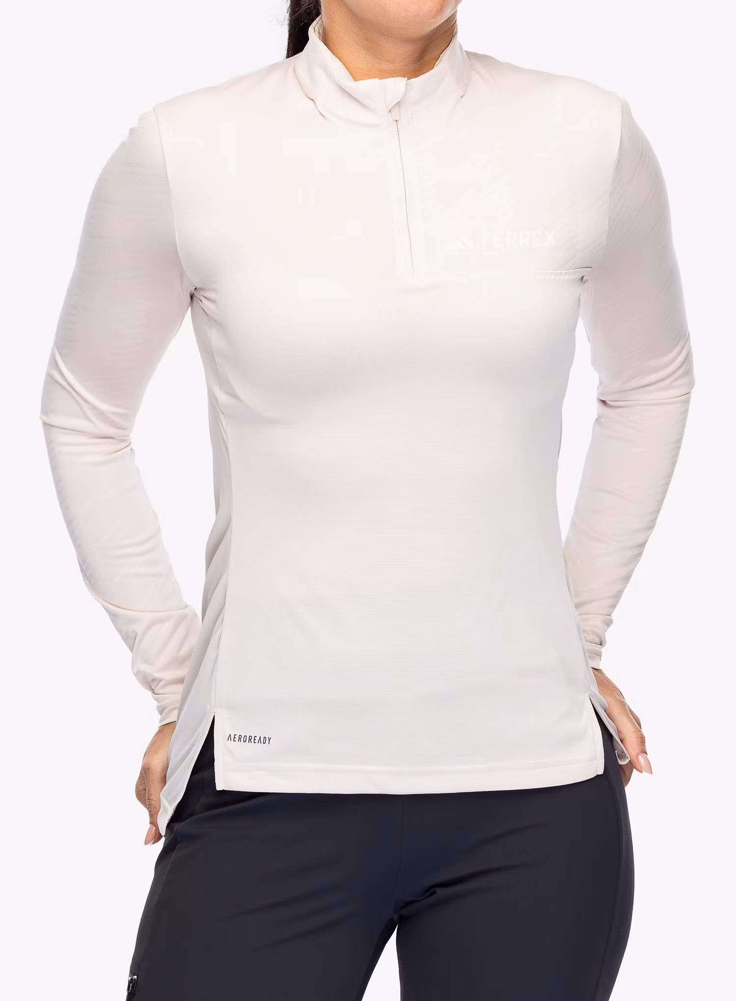 Mikina dámska adidas TERREX Multi Half-Zip LS Tee - putty mauve