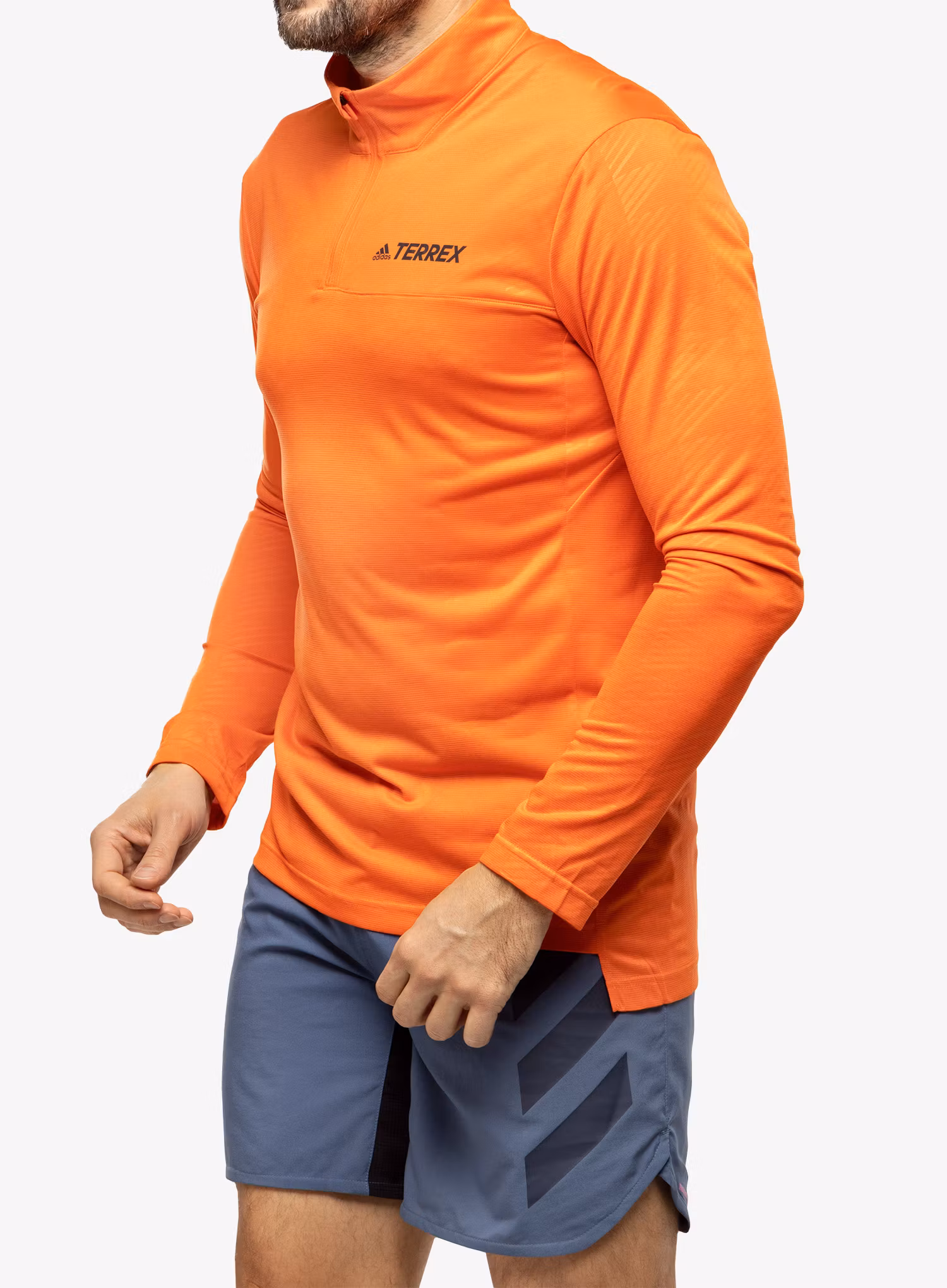 Mikina adidas TERREX Multi Half-Zip LS - semi impact orange