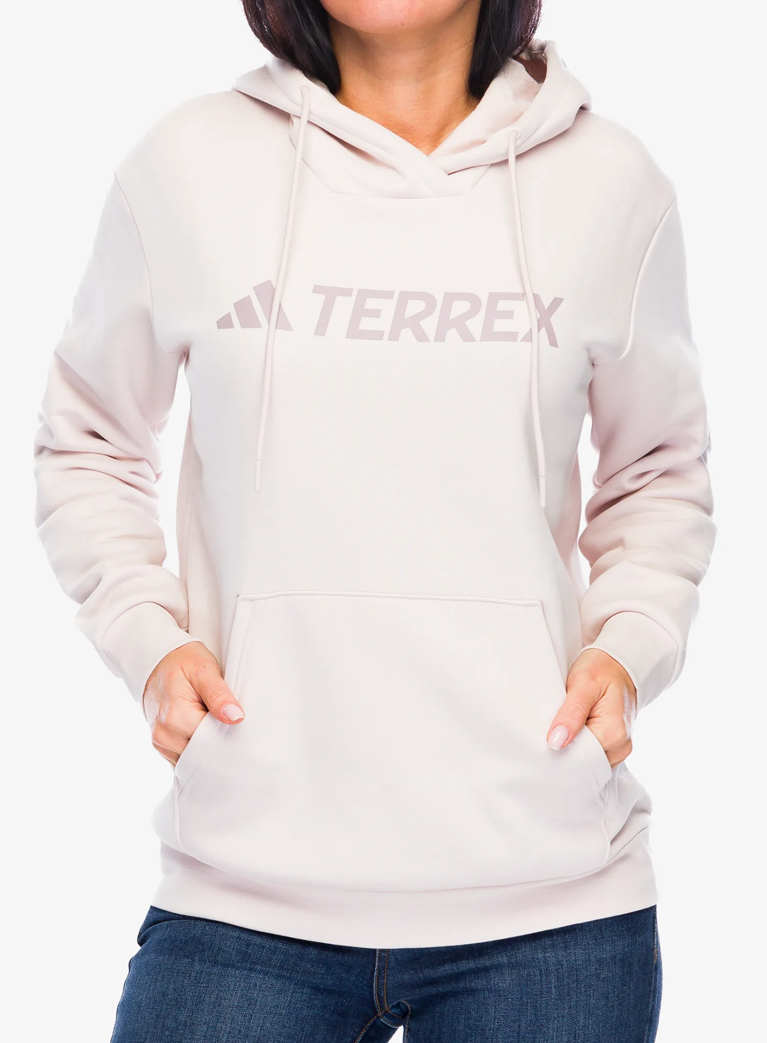 Dámska mikina s kapucňou adidas TERREX Multi Large Logo Hoody - putty mauve
