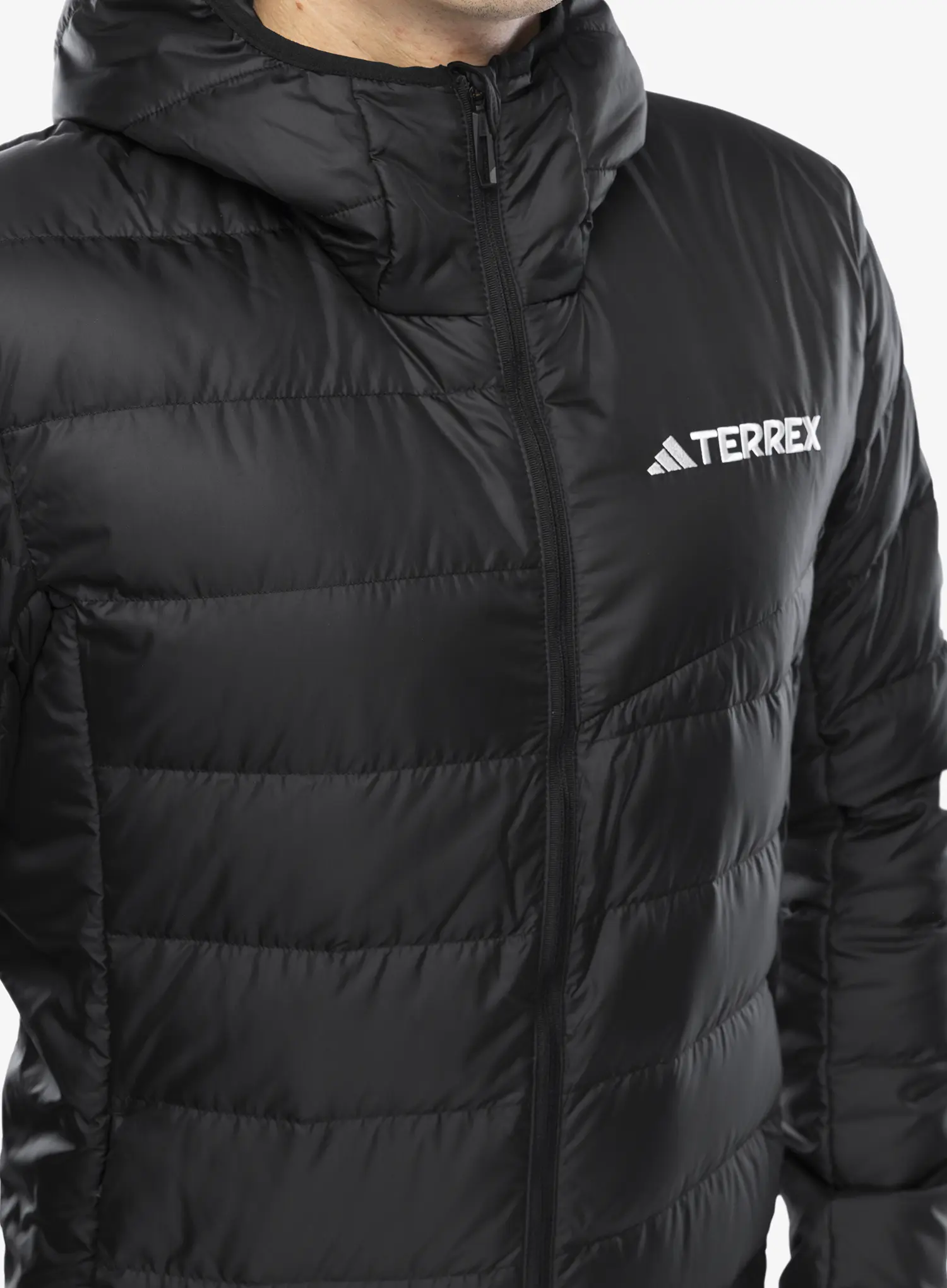Páperová bunda adidas TERREX Multi Light Down Hooded Jacket - black