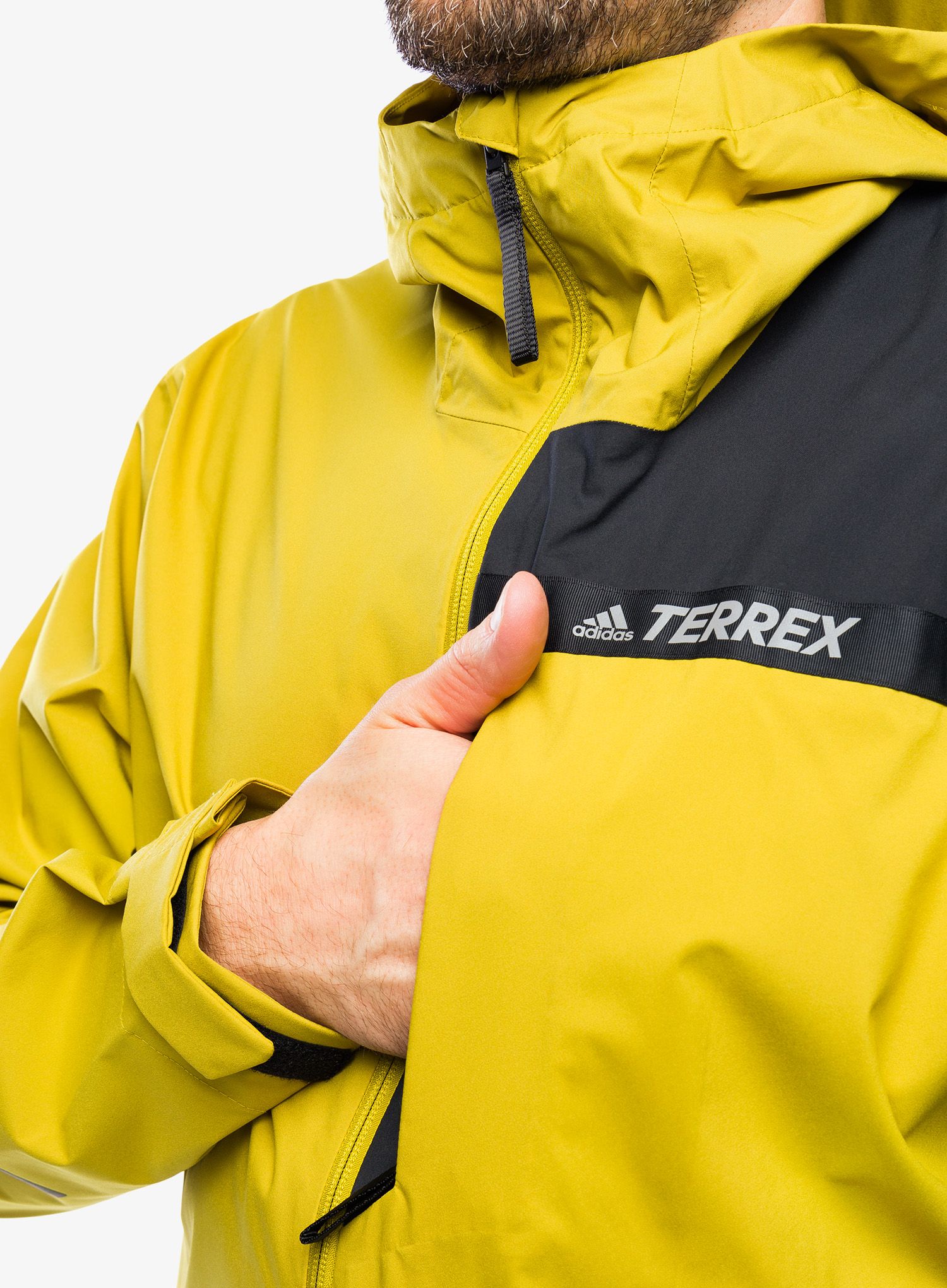 Bunda do dažďa adidas TERREX Multi Rain.RDY - pulse olive