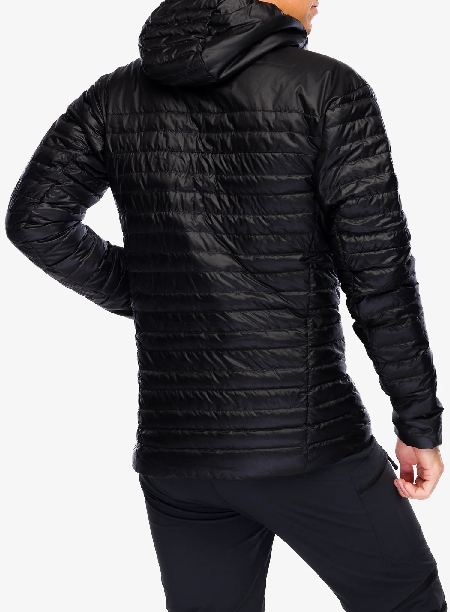 Páperová bunda adidas TERREX Techrock Down Hooded Jacket - black