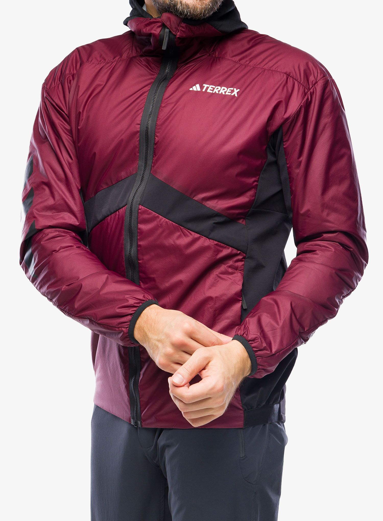 Bunda adidas TERREX Techrock GORE-TEX WINDSTOPPER Hooded Jacket - shadow red/black