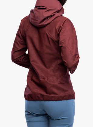 Nepremokavá bunda dámska adidas TERREX Techrock Primeknit RAIN.RDY Anorak - shadow red