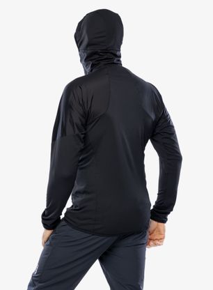 Mikina s kapucňou adidas TERREX Techrock Ultralight Half Zip Hooded Fleece - black