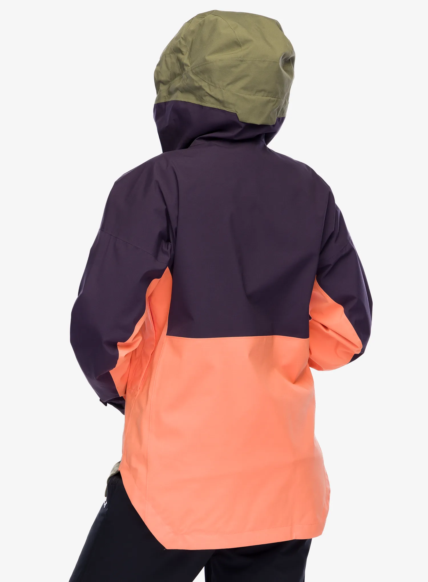 Dámska lyžiarska bunda adidas TERREX Xperior 2L Lined RAIN.RDY Anorak - aurora blk/olive stra/amb tint
