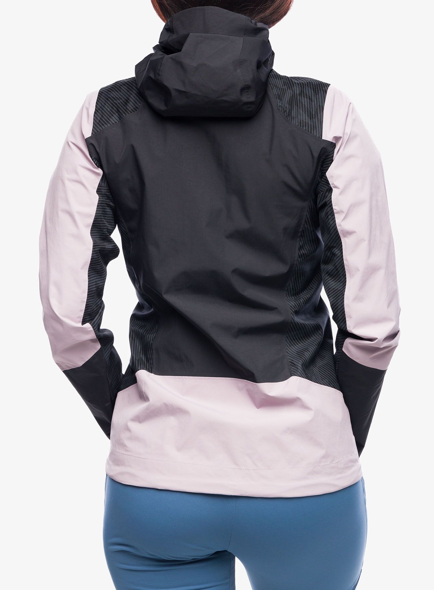 Nepremokavá bunda dámska adidas TERREX Xperior Hybrid Primeknit Rain Jkt - preloved fig/black