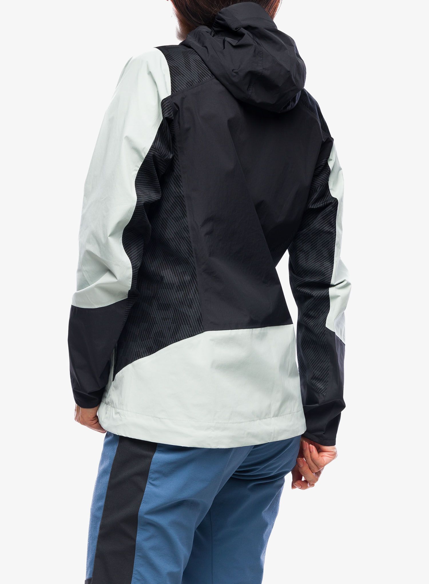 Nepremokavá bunda dámska adidas TERREX Xperior Hybrid Primeknit Rain Jkt - wonsil/black