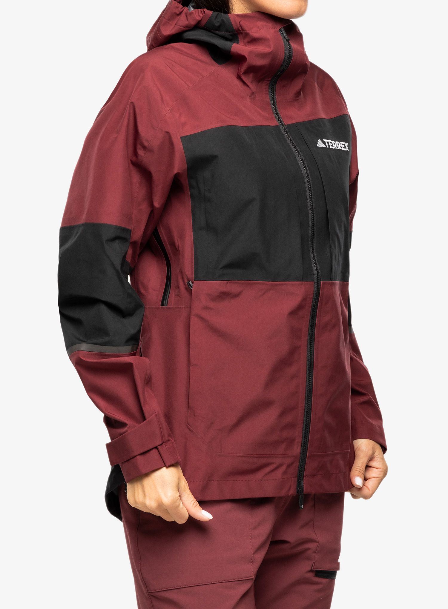 Nepremokavá bunda dámska adidas TERREX Xploric GORE-TEX Rain Jacket - shadow red/black