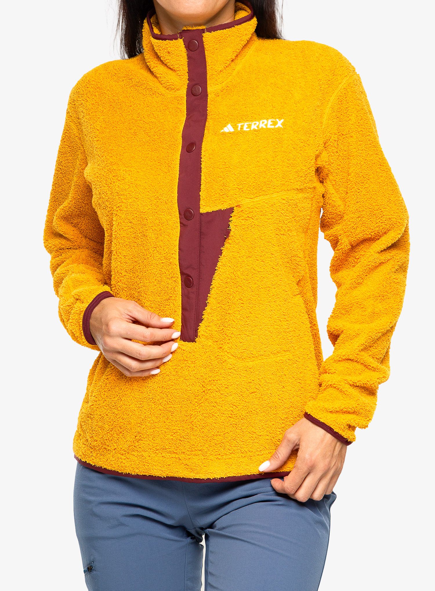 Flísová mikina dámska adidas TERREX Xploric High Pile Fleece Pullover - preyel