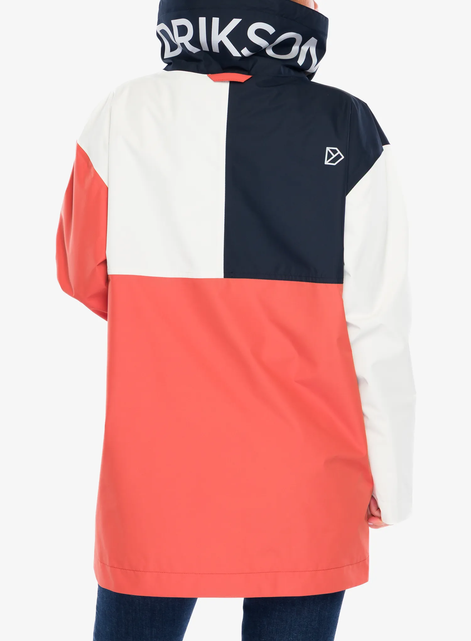 Dámsky anorak Didriksons Thyra Jacket 3 - brique red/dark blue/white