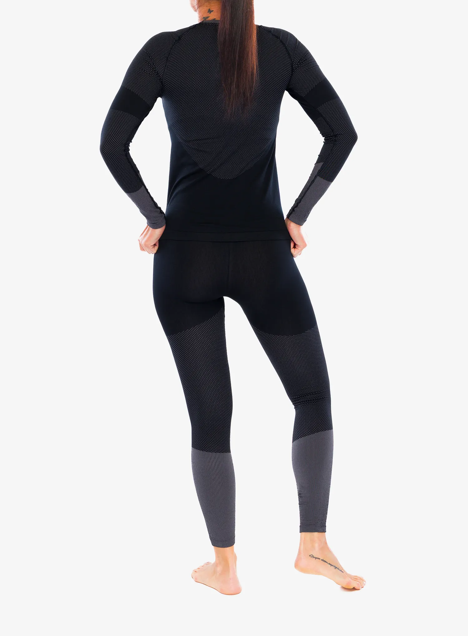 Dámske termoprádlo Odlo Fundamentals Performance Warm Set Long – black