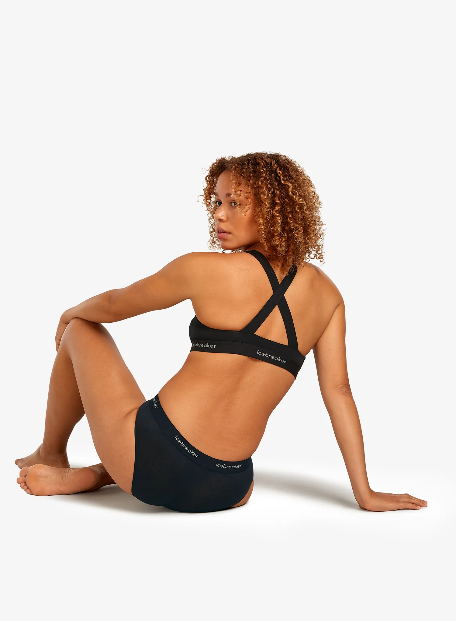 Športová podprsenka Icebreaker Merino 125 Cool-Lite Sprite Racerback Bra - black
