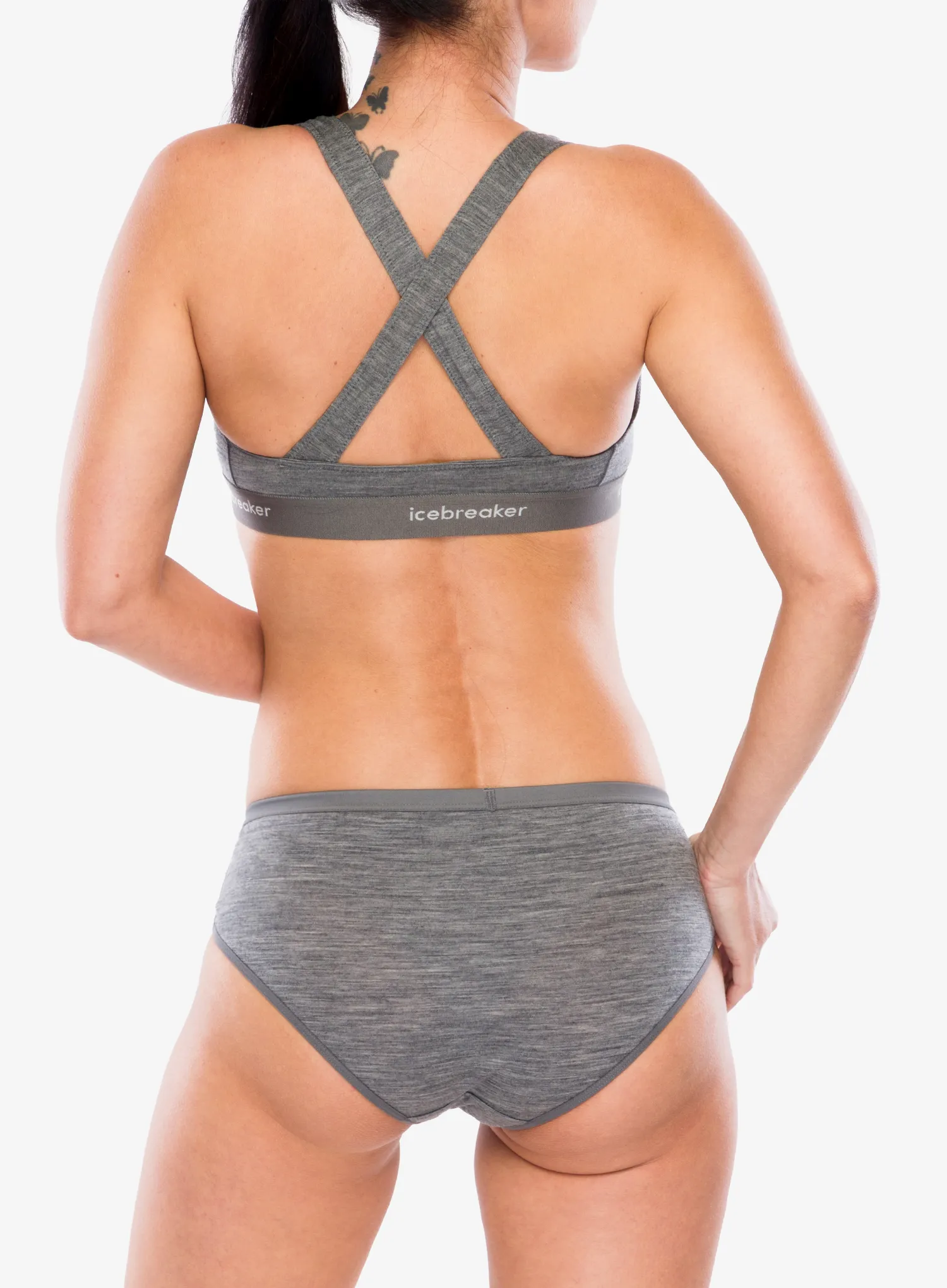 Športová podprsenka Icebreaker Merino 125 Cool-Lite Sprite Racerback Bra - gritstone hthr