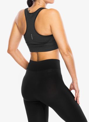 Športová podprsenka Odlo Medium Ceramicool Sport Bra Seamless - black melange