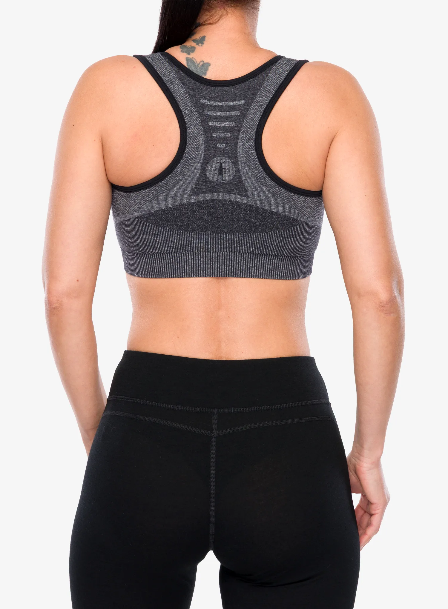 Športová podprsenka Smartwool Intraknit Racerback Bra - black heather
