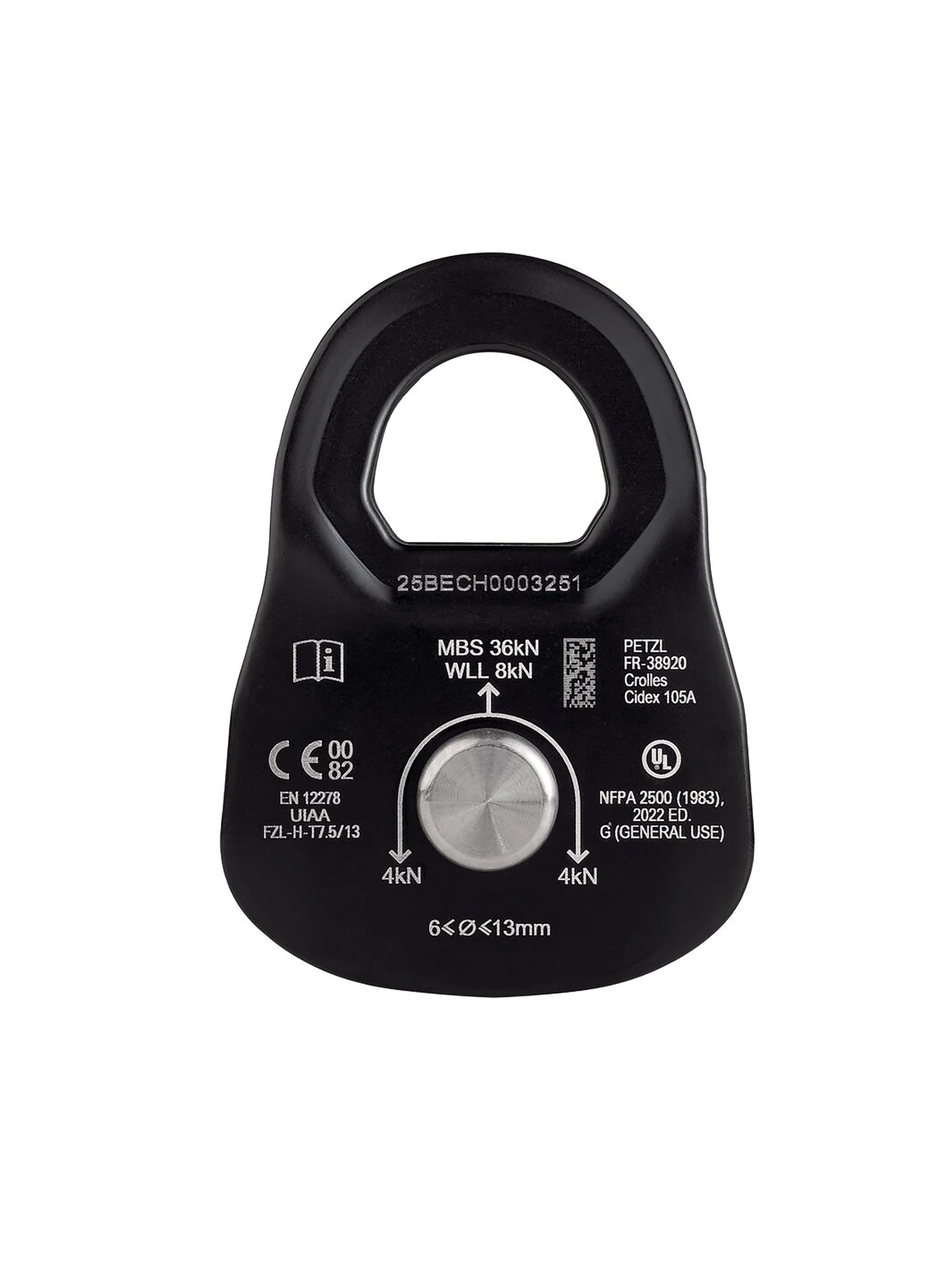 Kladka na lano Petzl Rescue M - black 