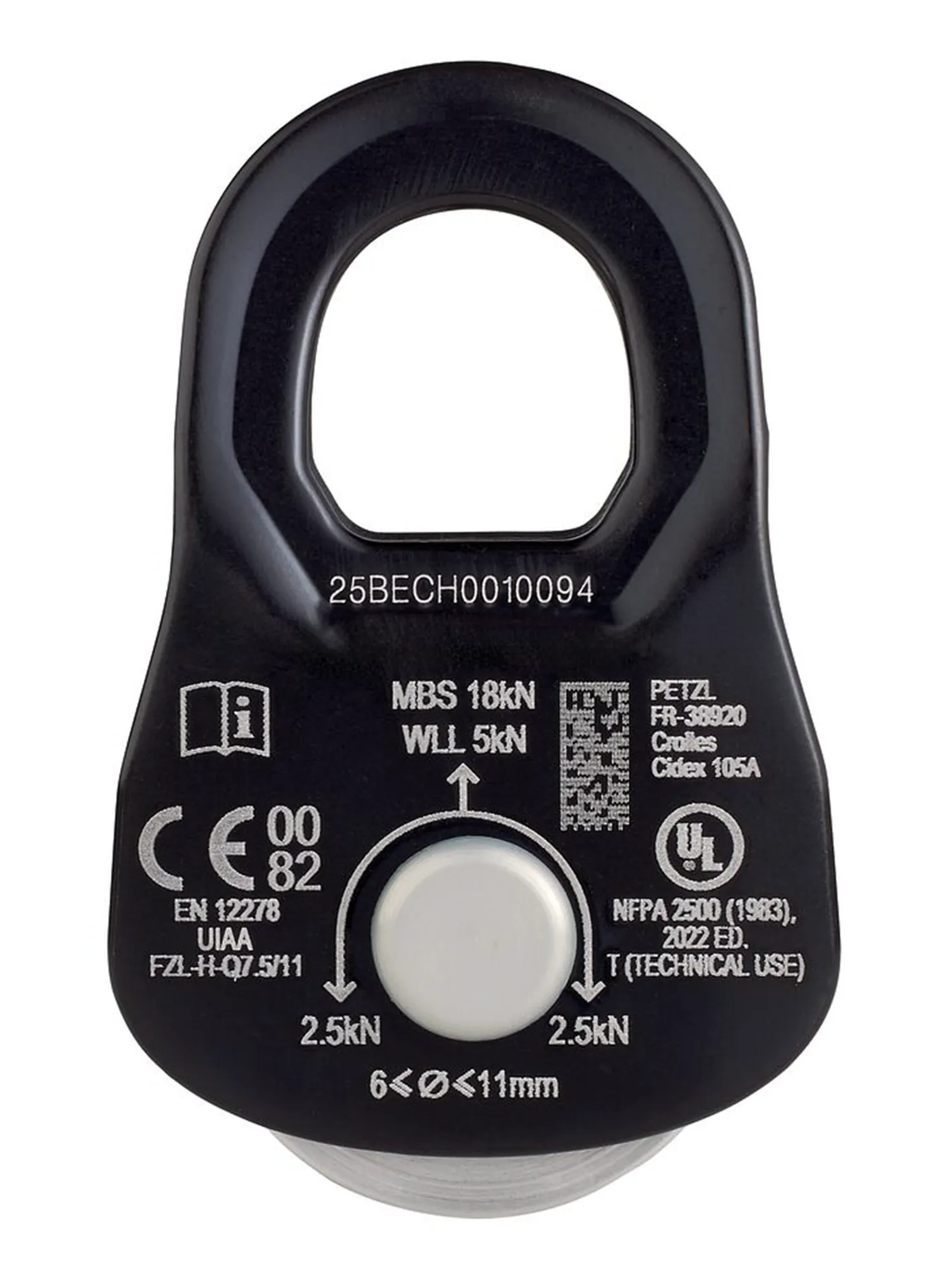 Kladka na lano Petzl Rescue S - black 