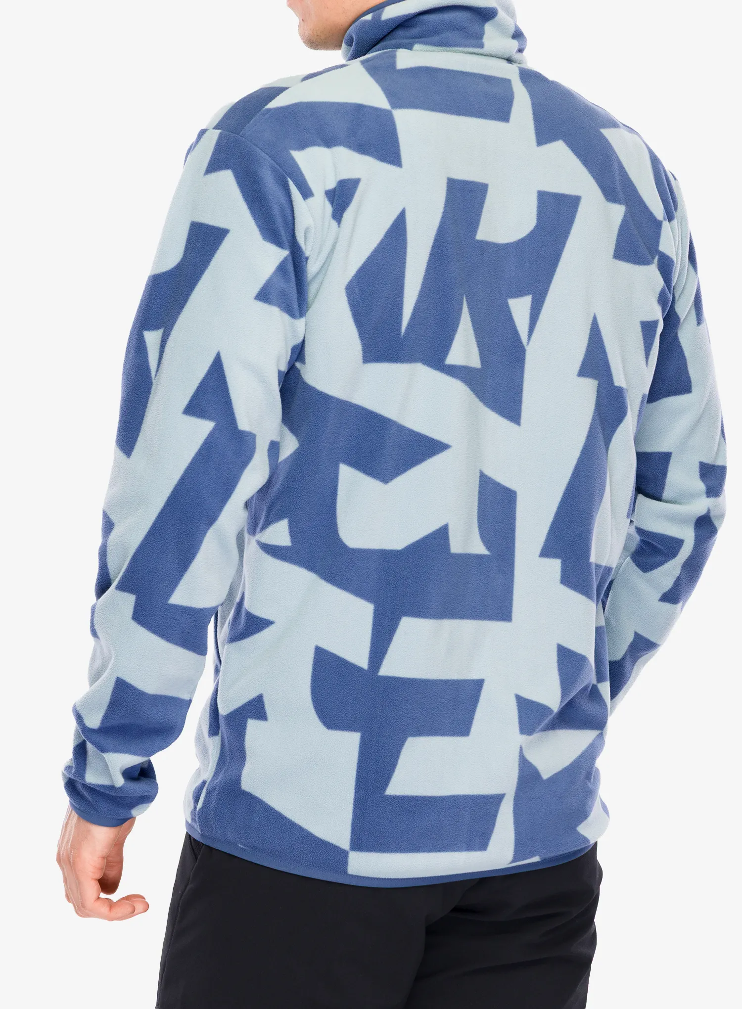 Mikina bez kapucne adidas TERREX Multi Printed Full-Zip Fleece Jacket - magic grey/wonder steel