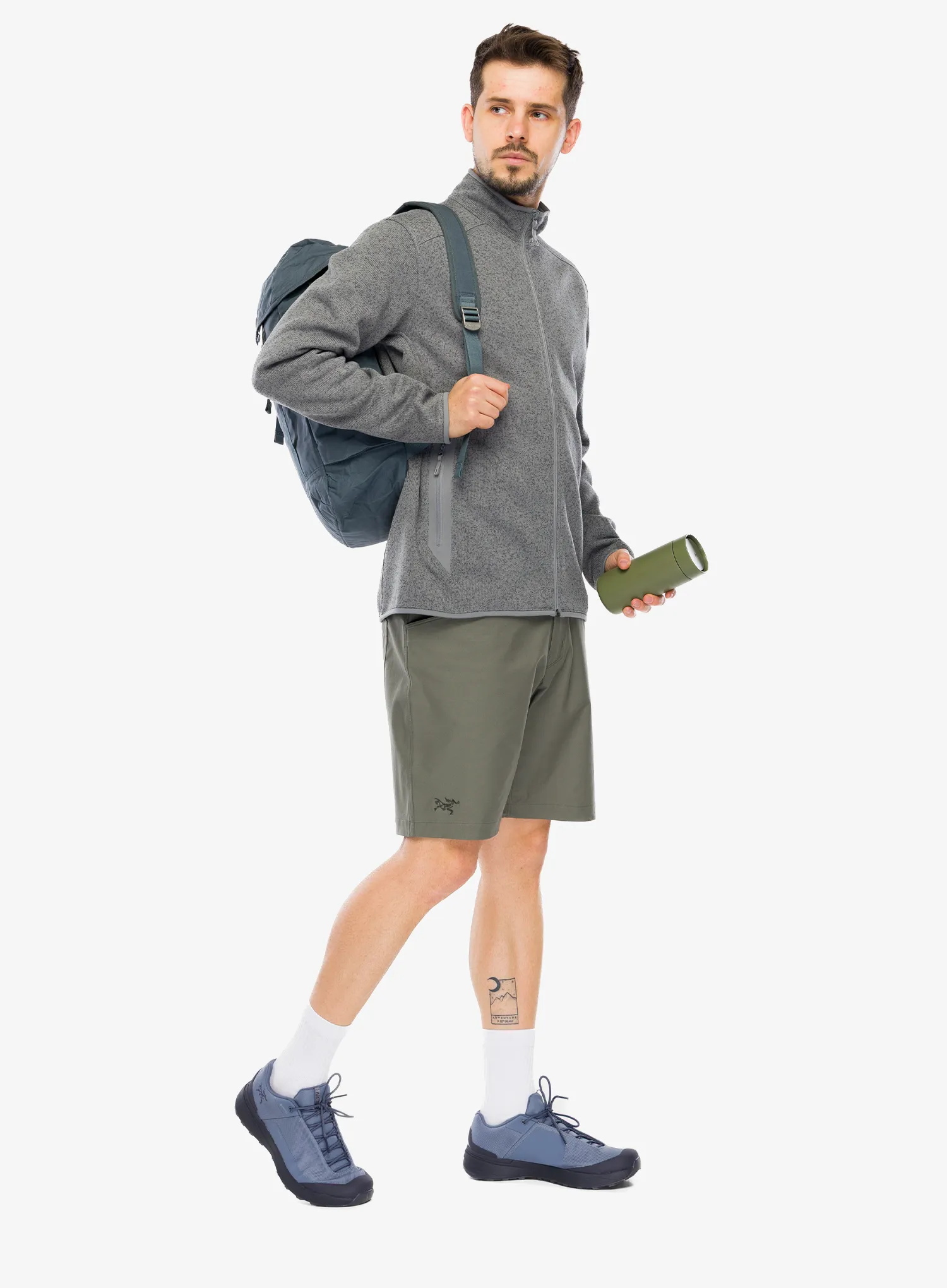 Mikina bez kapucne Arcteryx Covert Cardigan - cloud heather/void