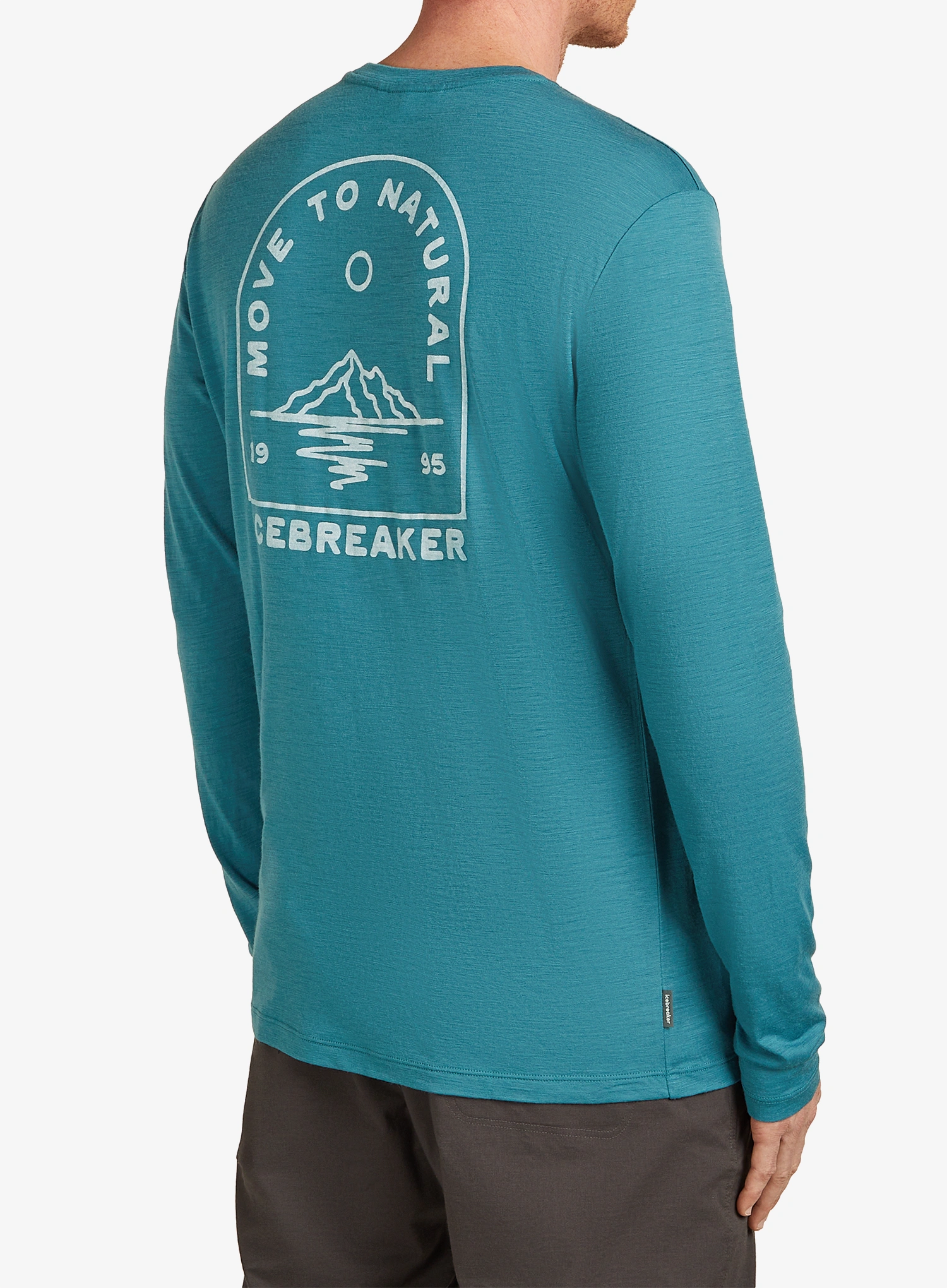 Mikina bez kapucne Icebreaker Merino 150 Tech Lite LS Tee Road To Cook - topaz